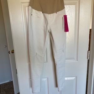 Blue Savey White maternity jeans size Medium